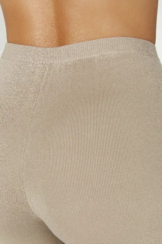 Rosetta Flare Knit Pants - Taupe