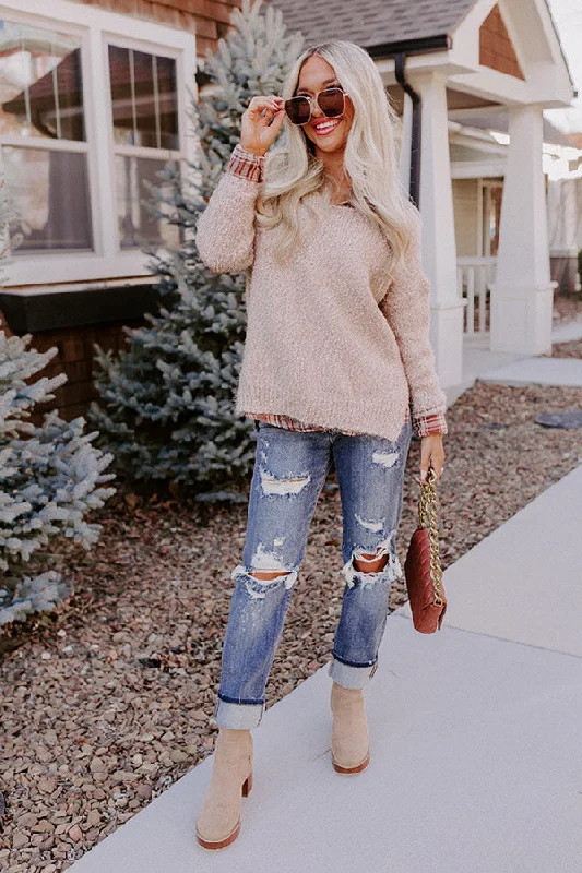 Serious About Snuggles Knit Sweater in Warm Taupe