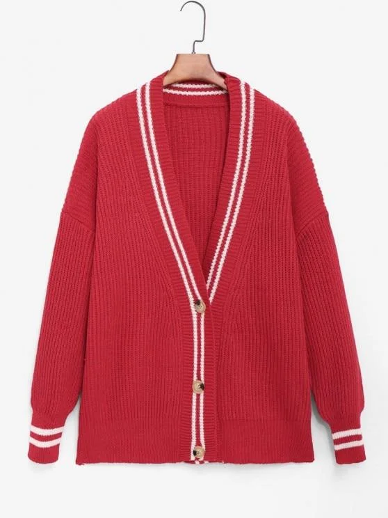 Striped Detail Cricket Tunic Cardigan for Women