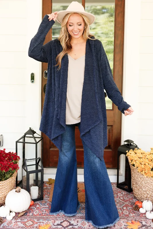 Two Sides To The Story Cardigan, Navy