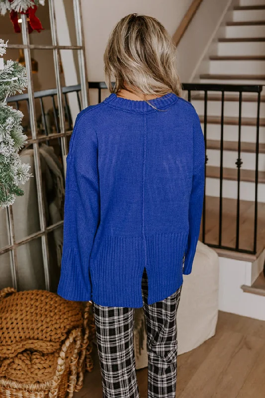 Under The Clouds Sweater In Royal Blue