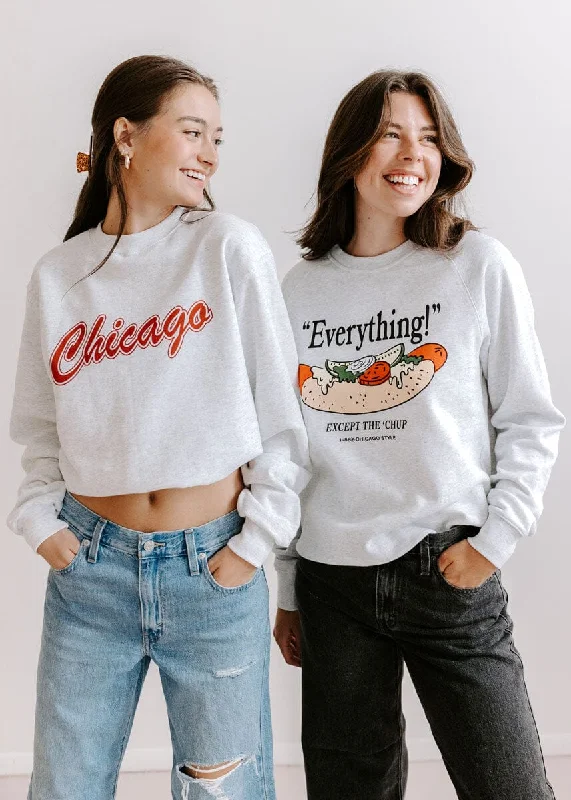 ""Everything"" Chicago Sweatshirt - White Heather