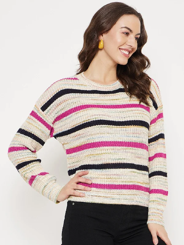 Madame Striped Beige Sweater