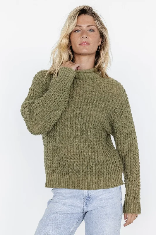 Syracuse Chunky Knit Sweater | Dusty Olive