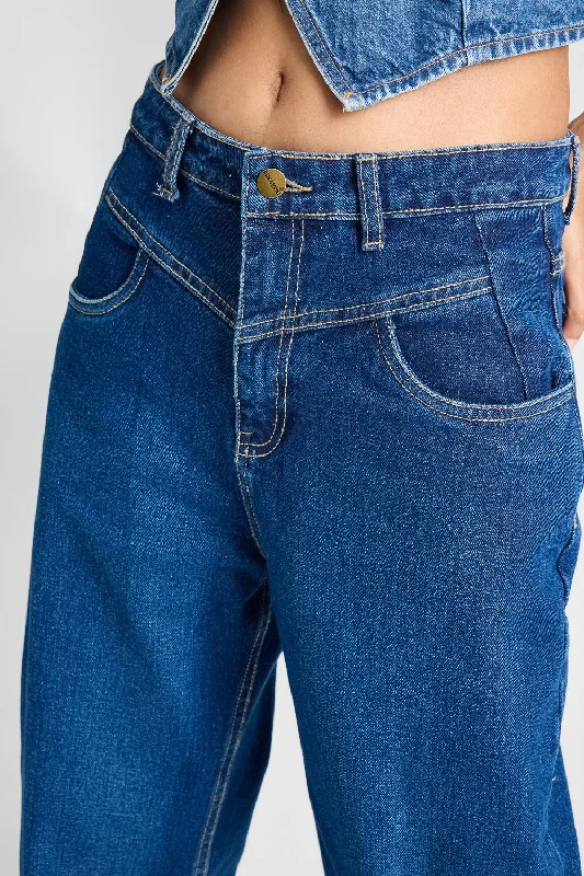 Dark Blue Straight Fit Jeans