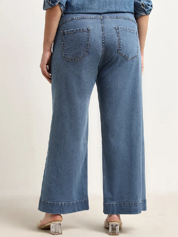 Gia Blue Relaxed - Fit Mid - Rise Jeans