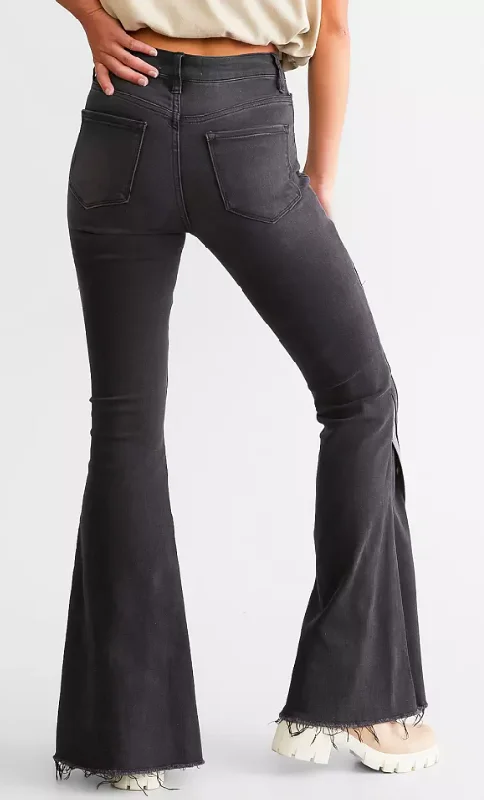 High Rise Super Split Flare Jeans