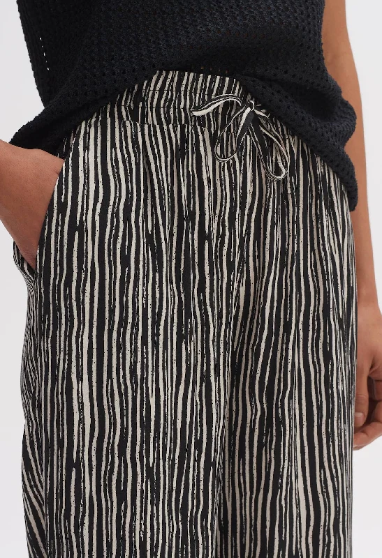 Manilo Stripe Wide Leg Palazzo Pants