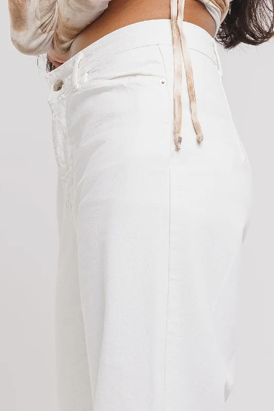 White Straight Fit Jeans