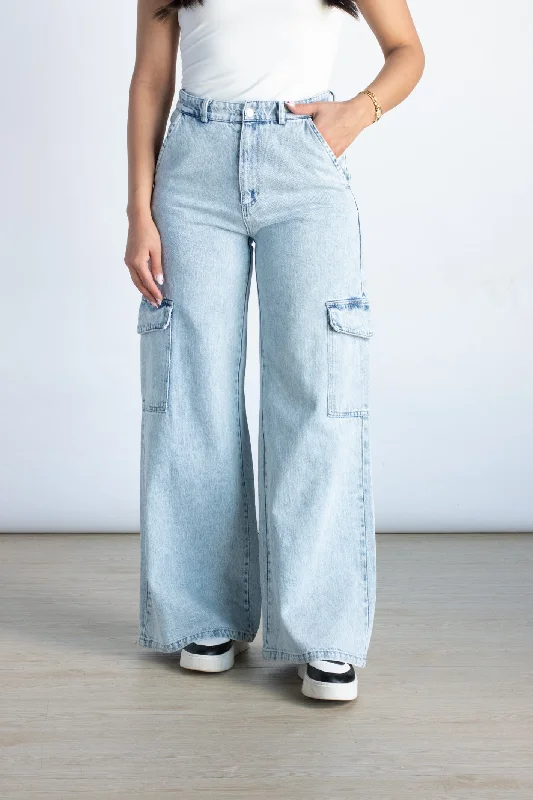 Roaming Wild Denim Cargo Pant