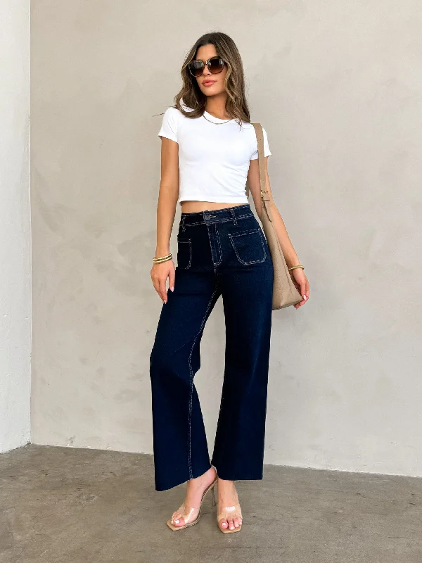 See You Again Wide Leg Jeans in Indigo