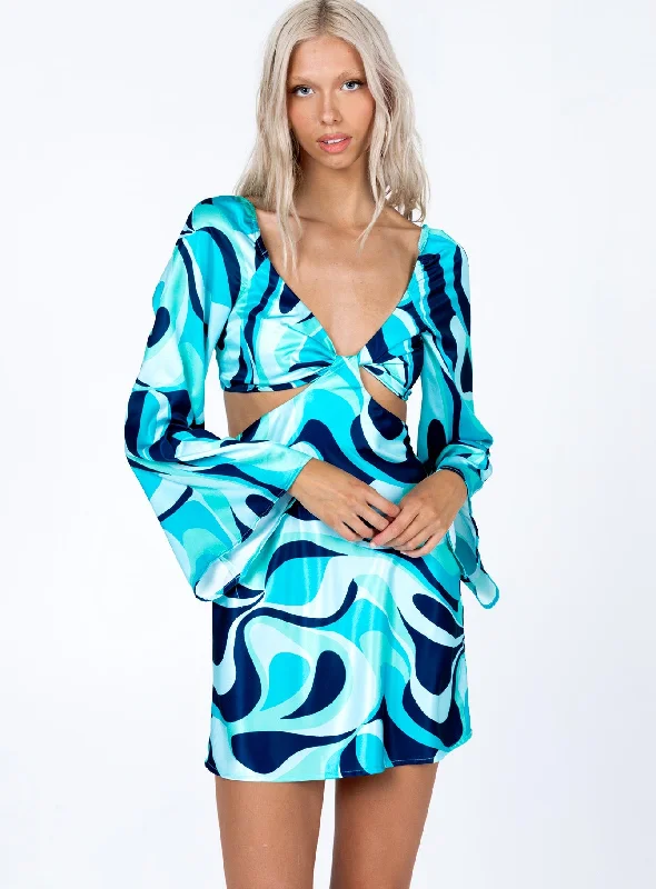 More Discounts, More Joy!More Discounts, More Joy!Dominique Mini Dress Blue Multi