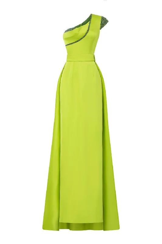 Limited Stock Available!Limited Stock Available!Intrigue Sheath One Shoulder Silk Floor Length Dress Limited Stock Available!Limited Stock Available!Intrigue Sheath One Shoulder Silk Floor Length Dress