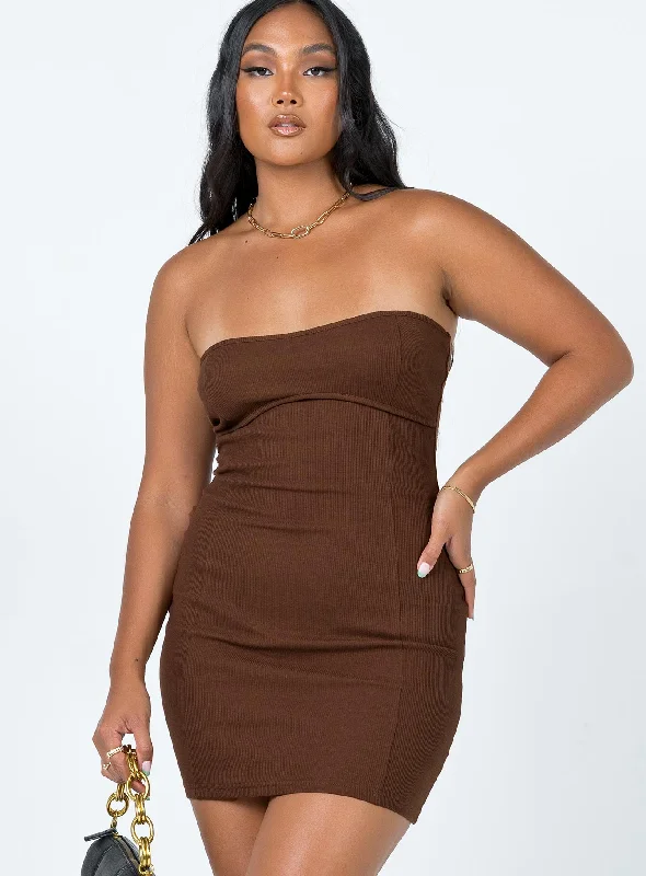 Get Ready to Save!Get Ready to Save!Iva Mini Dress Brown