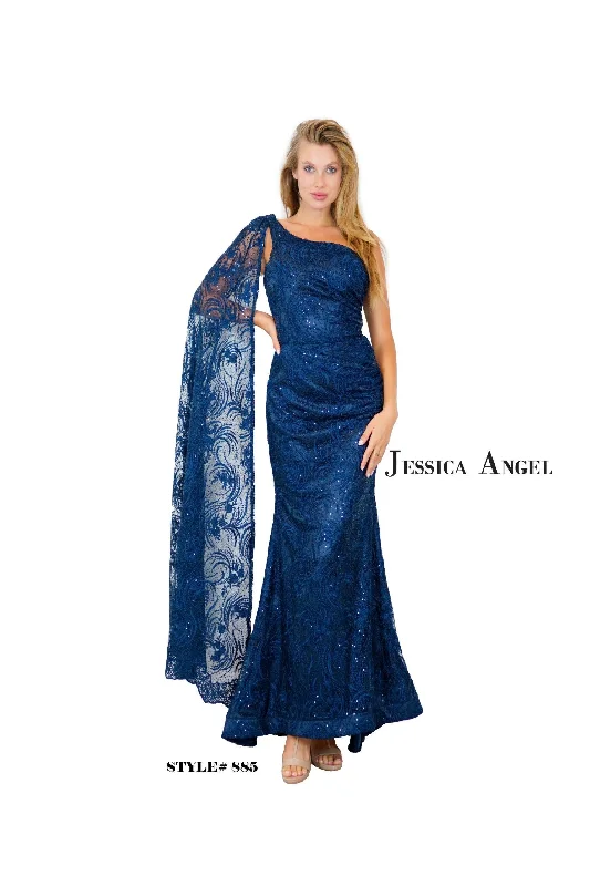 Shop Today, Save Tomorrow!Shop Today, Save Tomorrow!Jessica Angel Long Formal One Shoulder Lace Gown 885 Shop Today, Save Tomorrow!Shop Today, Save Tomorrow!Jessica Angel Long Formal One Shoulder Lace Gown 885