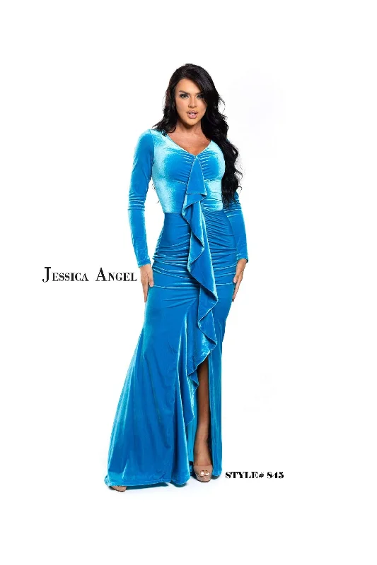 Get Ready to Save!Get Ready to Save!Jessica Angel Long Sleeveless Formal Velvet Gown 845 Get Ready to Save!Get Ready to Save!Jessica Angel Long Sleeveless Formal Velvet Gown 845