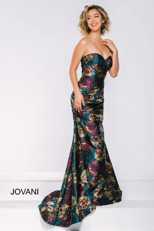 Mega Sale Happening Now!Mega Sale Happening Now!Jovani 45363 Strapless Printed Long Formal Gown Mega Sale Happening Now!Mega Sale Happening Now!Jovani 45363 Strapless Printed Long Formal Gown