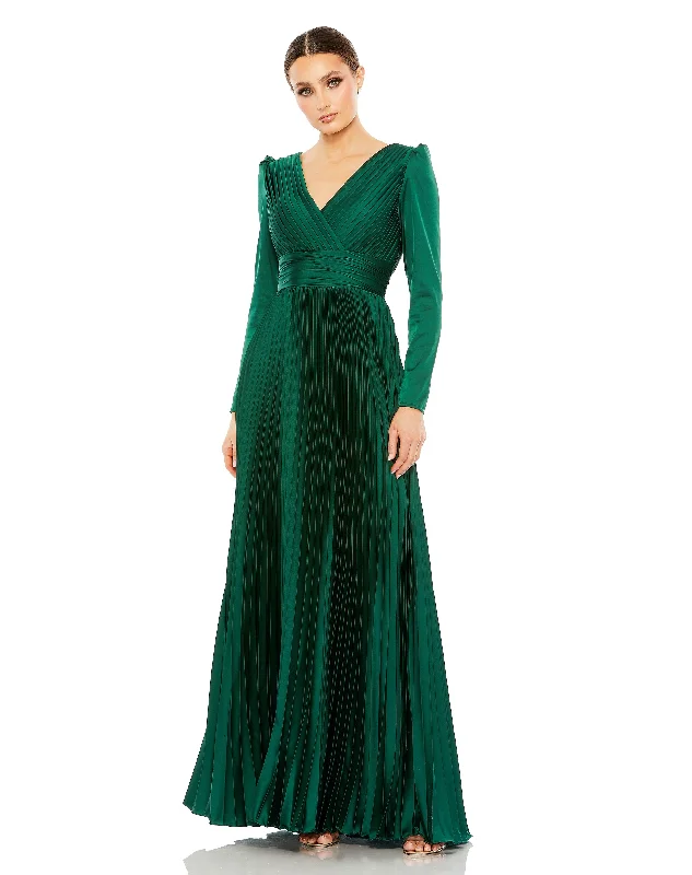 Get More for Less!Get More for Less!Mac Duggal 26542 Long Sleeve Formal Pleated Dress Get More for Less!Get More for Less!Mac Duggal 26542 Long Sleeve Formal Pleated Dress