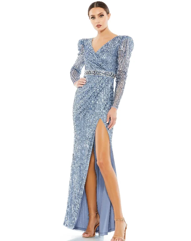 Steals and Deals Await!Steals and Deals Await!Mac Duggal 93549 Long Puff Sleeve Formal Dress Steals and Deals Await!Steals and Deals Await!Mac Duggal 93549 Long Puff Sleeve Formal Dress