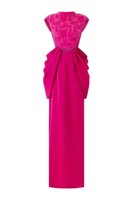 Best Offers of the Month!Best Offers of the Month!Muse Sheath Cap Sleeved Satin Floor Length Dress Best Offers of the Month!Best Offers of the Month!Muse Sheath Cap Sleeved Satin Floor Length Dress