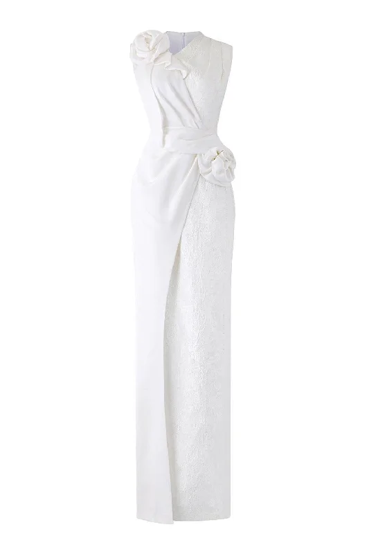 Your Wallet Will Thank You!Your Wallet Will Thank You!Nocturne Sheath Back Slit Jacquard Floor Length Dress Your Wallet Will Thank You!Your Wallet Will Thank You!Nocturne Sheath Back Slit Jacquard Floor Length Dress