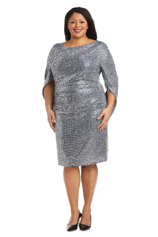 Hurry! While Supplies Last!Hurry! While Supplies Last!R&M Richards 5861W Short Plus Size Metallic Dress Hurry! While Supplies Last!Hurry! While Supplies Last!R&M Richards 5861W Short Plus Size Metallic Dress