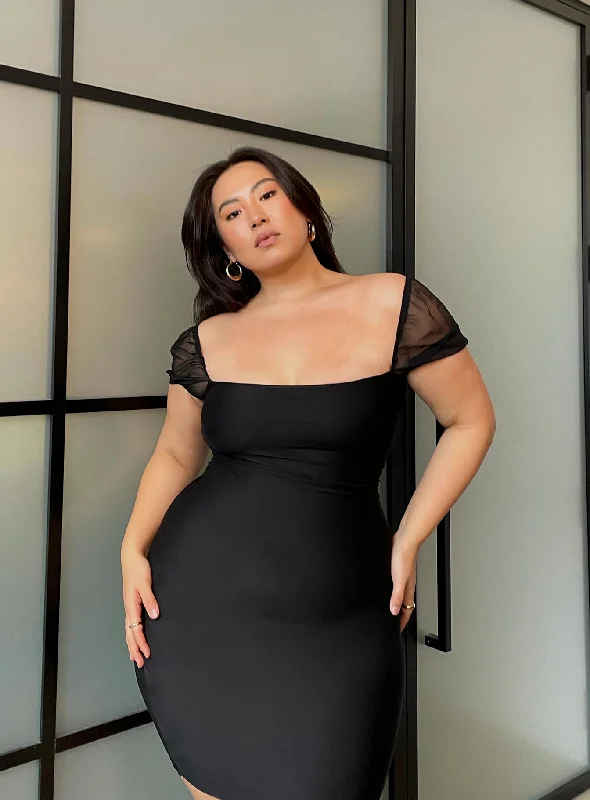 Mega Sale Happening Now!Mega Sale Happening Now!Charvi Mini Dress Black Curve