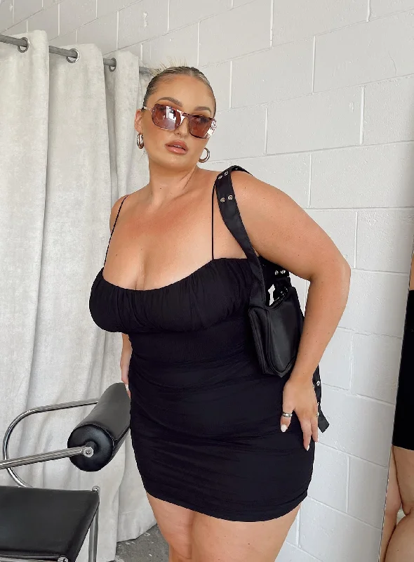 Find the Best Deals Here!Find the Best Deals Here!Penney Mini Dress Black Curve