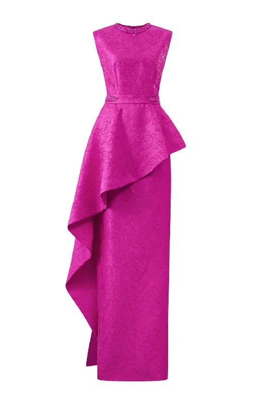 Your Favorite Sale is Back!Your Favorite Sale is Back!Rhapsody Sheath Extended Flap Jacquard Floor Length Dress