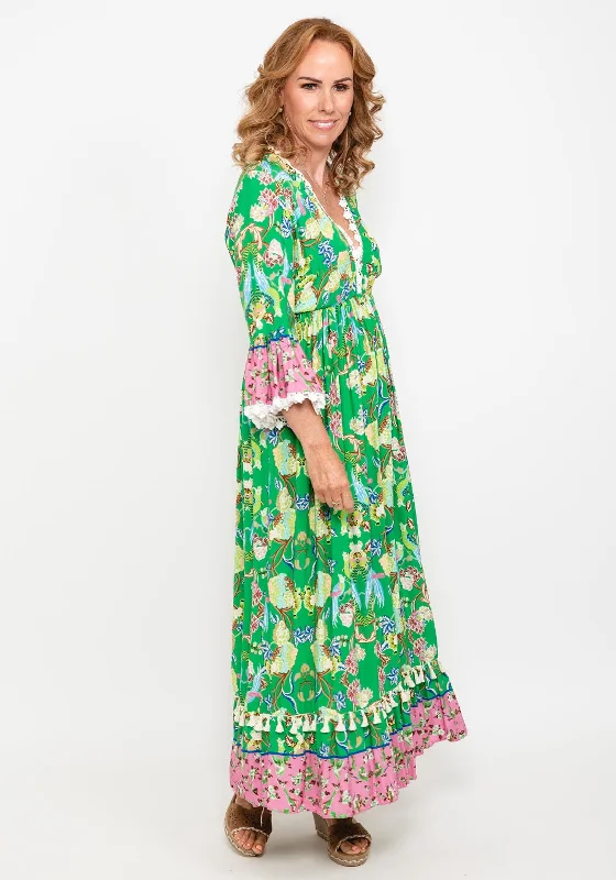 Shop Early, Save Big!Shop Early, Save Big!Seventy1 One Size Floral Bell Sleeve Maxi Dress, Green Shop Early, Save Big!Shop Early, Save Big!Seventy1 One Size Floral Bell Sleeve Maxi Dress, Green