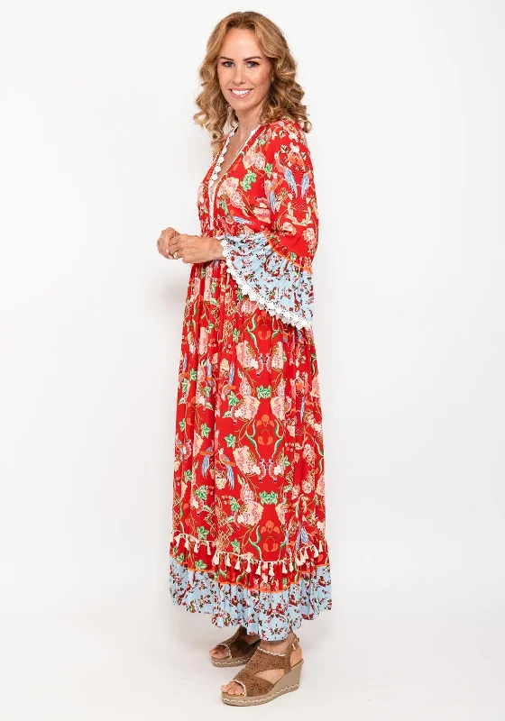 Sale Alert – Get Ready to Shop!Sale Alert – Get Ready to Shop!Seventy1 One Size Floral Bell Sleeve Maxi Dress, Red Sale Alert – Get Ready to Shop!Sale Alert – Get Ready to Shop!Seventy1 One Size Floral Bell Sleeve Maxi Dress, Red