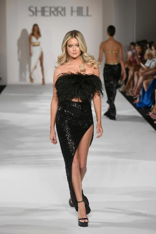 Best Offers of the Month!Best Offers of the Month!Sherri Hill Two Piece Feather Dress 55556 Best Offers of the Month!Best Offers of the Month!Sherri Hill Two Piece Feather Dress 55556