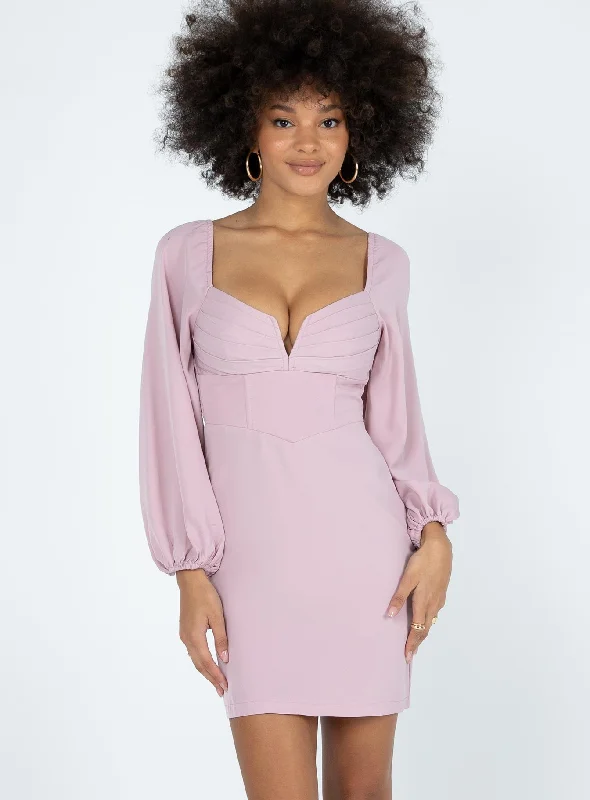 Crazy Discounts Inside!Crazy Discounts Inside!Zoella Long Sleeve Mini Dress Pink