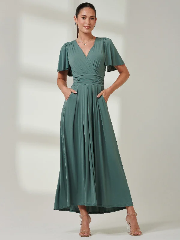 Hottest Discounts of the Year!Hottest Discounts of the Year!Angel Sleeve Super-Smooth Jersey Maxi Dress, Pleat Green Hottest Discounts of the Year!Hottest Discounts of the Year!Angel Sleeve Super-Smooth Jersey Maxi Dress, Pleat Green