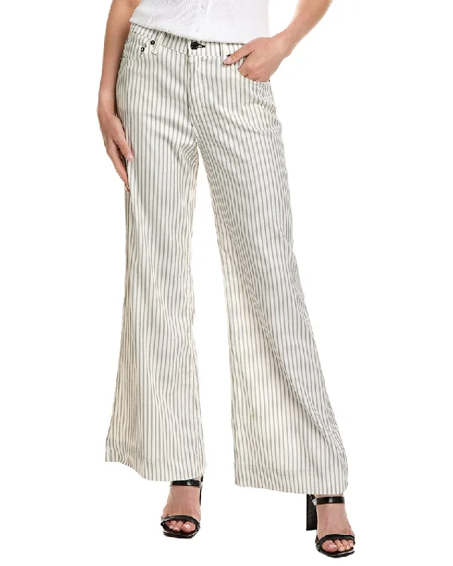 Your Exclusive Offer Awaits!Your Exclusive Offer Awaits!ASKK NY Grey Stripe Linen-Blend Wide Leg Jean