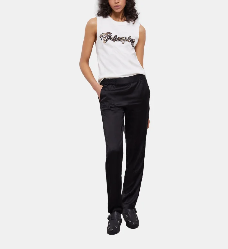 Find the Best Deals Here!Find the Best Deals Here!Black Satin Joggers