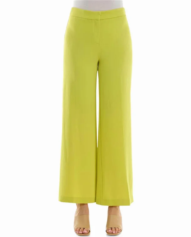 Best Deals Just for You!Best Deals Just for You!Claire Stretch Crepe Wide Leg Pants In Citrine