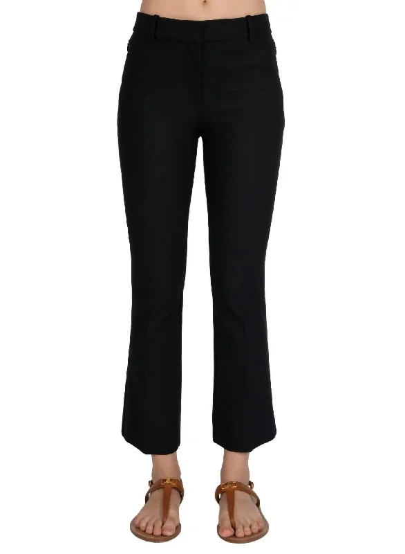 Limited Stock Available!Limited Stock Available!Cropped Flare Trouser In Black