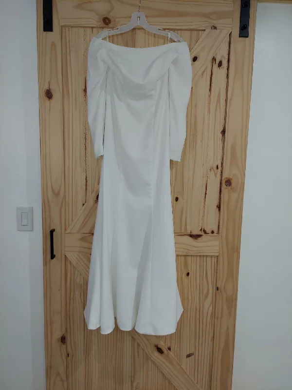 The Sale You’ve Been Waiting For!The Sale You’ve Been Waiting For!David's Bridal Off-The-Shoulder Button Back Crepe WG3990 The Sale You’ve Been Waiting For!The Sale You’ve Been Waiting For!David's Bridal Off-The-Shoulder Button Back Crepe WG3990