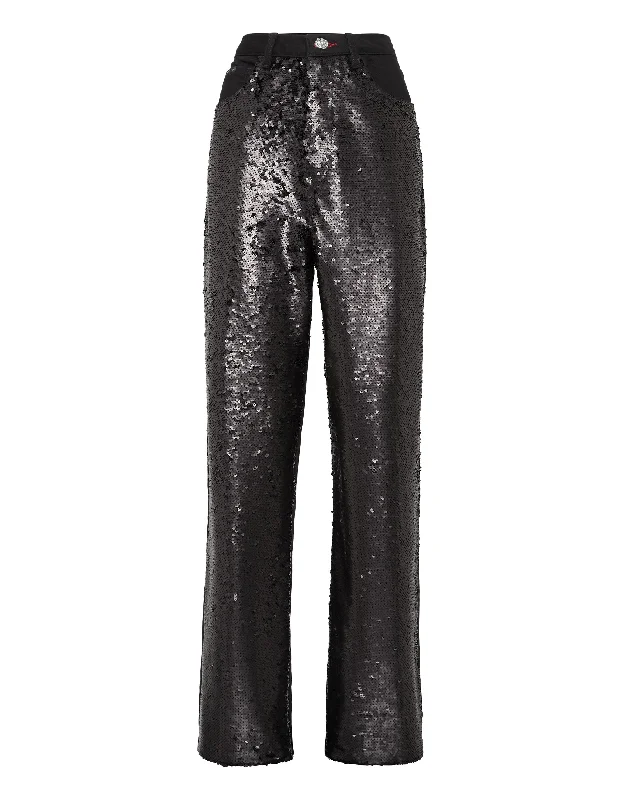 Everything Must Go!Everything Must Go!Denim Trousers Super Loose Fit Paillettes