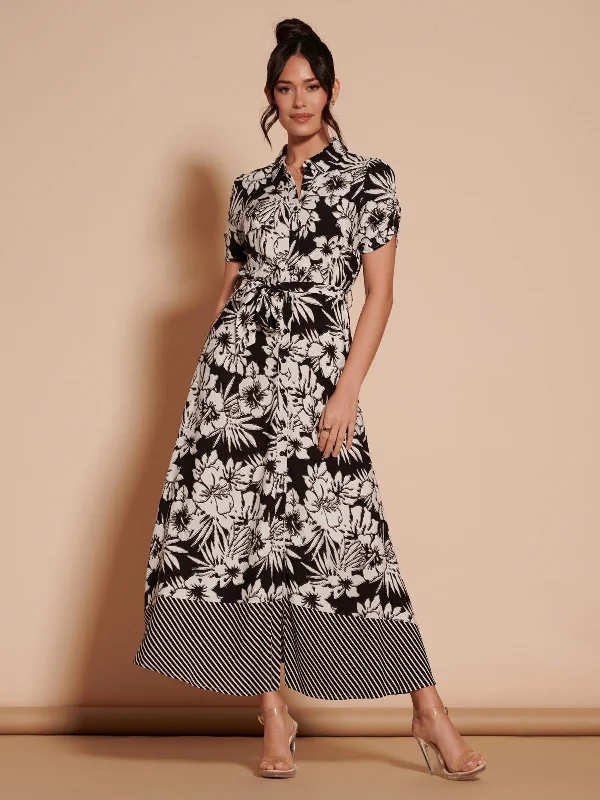 Shop Smart, Save Big!Shop Smart, Save Big!Elsie Floral Viscose Shirt Maxi Dress, Black Multi Shop Smart, Save Big!Shop Smart, Save Big!Elsie Floral Viscose Shirt Maxi Dress, Black Multi