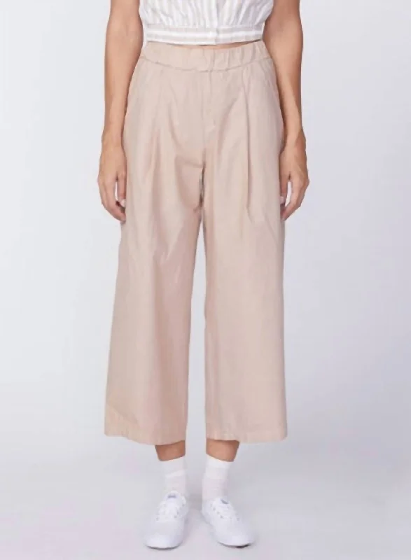 Exclusive Deals Just for You!Exclusive Deals Just for You!Fine Poplin Cropped Pull On Pant In Beige