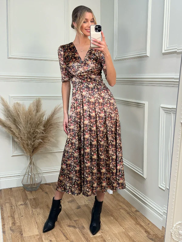 Save More with Every Purchase!Save More with Every Purchase!Floral Print Velvet Maxi Dress, Floral Abstract Save More with Every Purchase!Save More with Every Purchase!Floral Print Velvet Maxi Dress, Floral Abstract