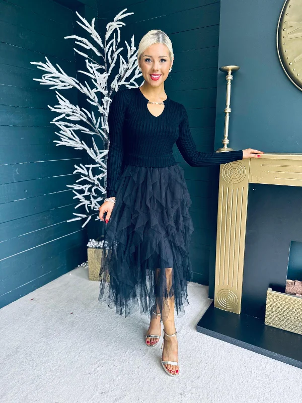 Bigger Savings, Better Shopping!Bigger Savings, Better Shopping!Flynn Knit & Tulle Dress Black Bigger Savings, Better Shopping!Bigger Savings, Better Shopping!Flynn Knit & Tulle Dress Black