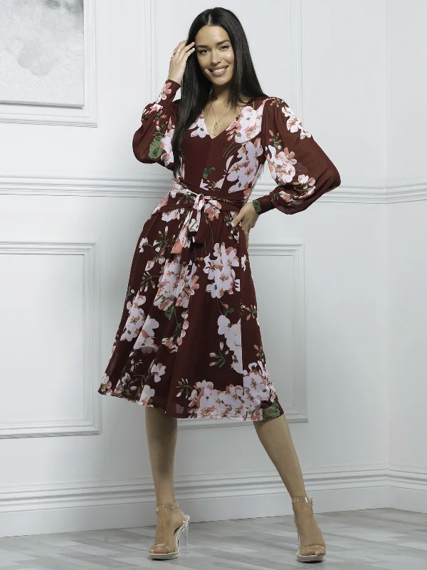 Save More Than Ever!Save More Than Ever!Gabriel Twist Waist Swing Dress, Floral Multi Save More Than Ever!Save More Than Ever!Gabriel Twist Waist Swing Dress, Floral Multi