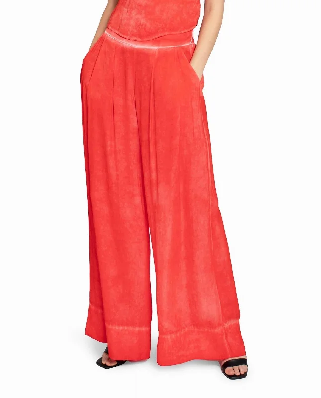 The Best Offers Are Here!The Best Offers Are Here!Garment Dyed Silk Wide Leg Pant In Poppy