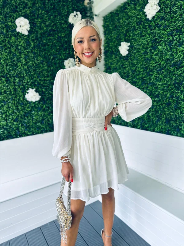 Your Dream Deal is Here!Your Dream Deal is Here!Gladys Gathered Mini Dress Cream