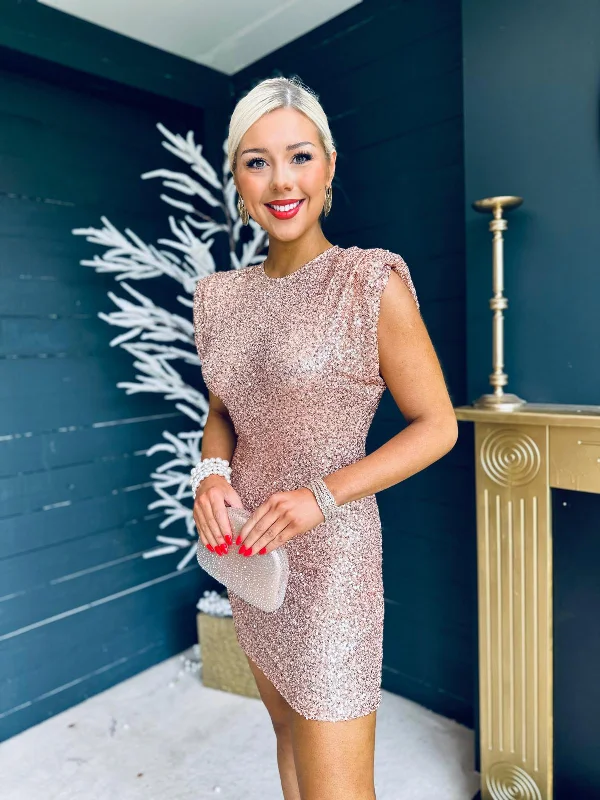 Shop the Hottest Deals!Shop the Hottest Deals!Harmony Sequin Mini Dress Rose