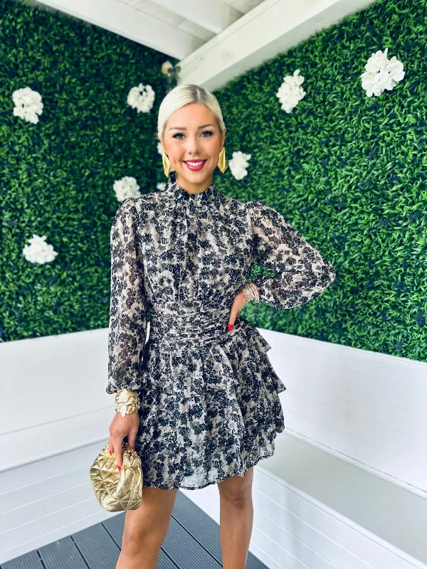 Hot Deals You Can’t Resist!Hot Deals You Can’t Resist!Beth Embellished Mini Dress Floral Taupe