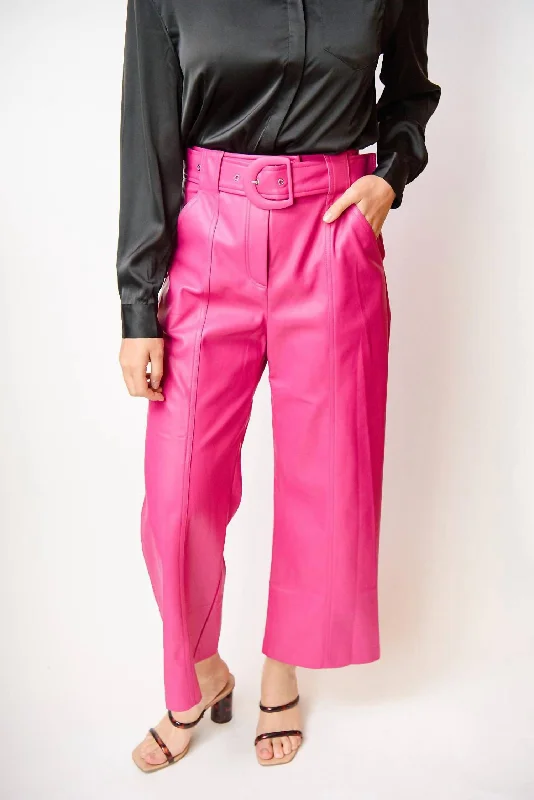 Don't Miss Out!Don't Miss Out!Joy Faux Leather Pant In Hot Pink
